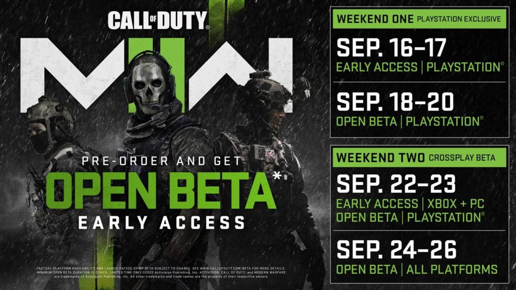 COD MWII OPEN BETA EARLY ACCESS