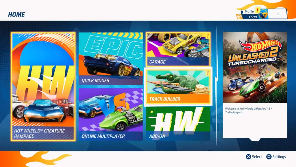 Hot Wheels : Unleashed 2  offers a wide range of modes for the user to play in.