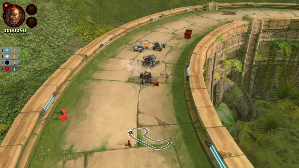 BlazeRush is a combat-first and race-later racing game that has a huge focus on vehicular battles.